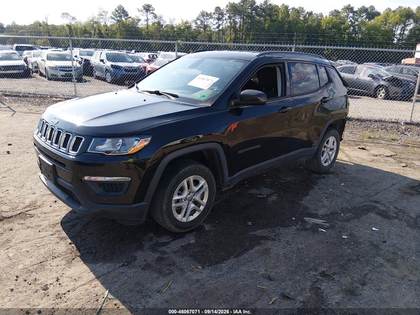 Vin: 3c4njdab9jt350600, lot: 46566598, jeep compass sport 4x4 20182