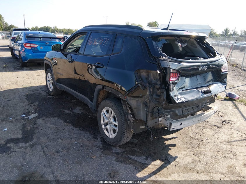 Vin: 3c4njdab9jt350600, lot: 46566598, jeep compass sport 4x4 20183