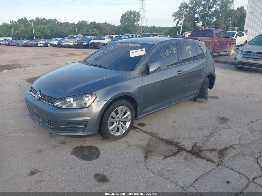Vin: 3vw2a7au6fm049318, lot: 46566917, volkswagen golf tdi s 4-door 20152