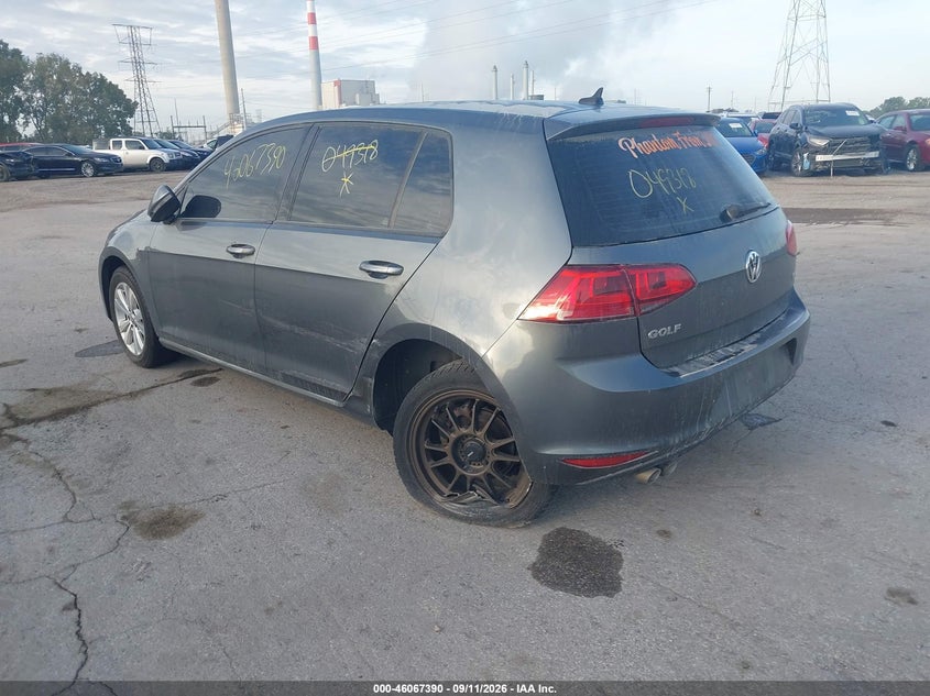 Vin: 3vw2a7au6fm049318, lot: 46566917, volkswagen golf tdi s 4-door 20153