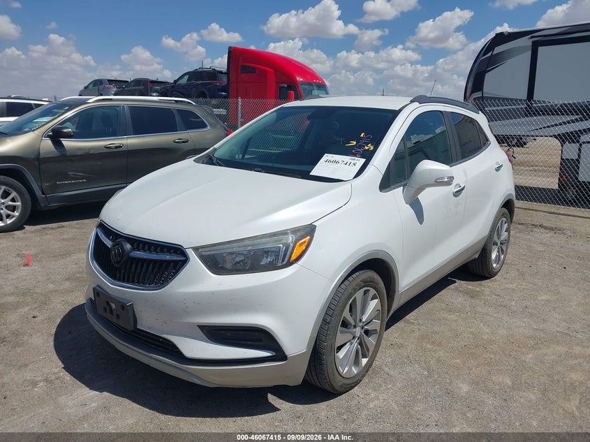 Vin: kl4cjasb0jb540043, lot: 46566942, buick encore preferred 20182