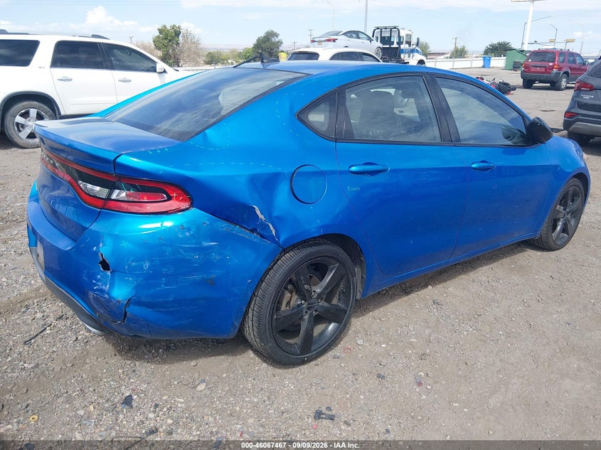 Vin: 1c3cdfbbxfd200439, lot: 46566994, dodge dart sxt 20154