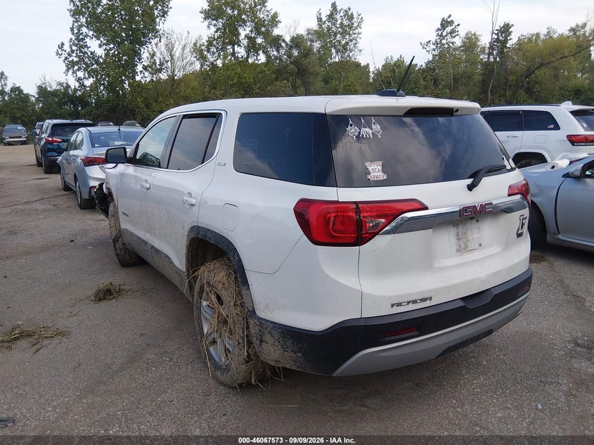 Vin: 1gkknkla8hz321368, lot: 46567100, gmc acadia sle-1 20173