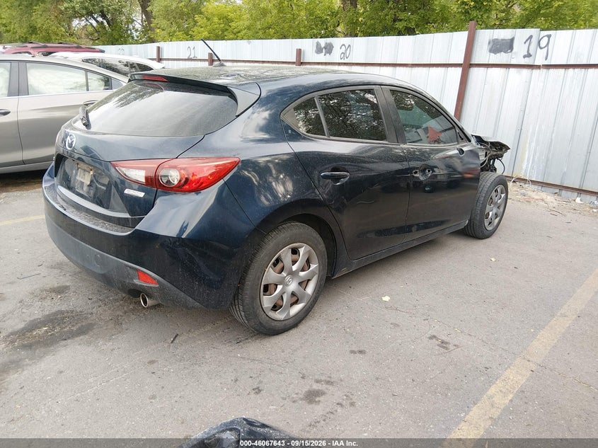 Vin: jm1bm1j70g1344740, lot: 46567170, mazda mazda3 i sport 20164