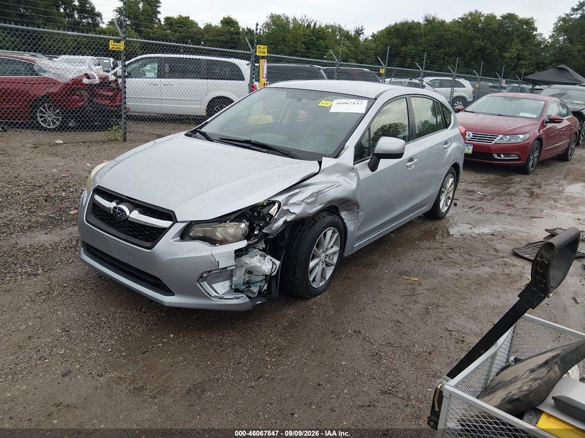 Vin: jf1gpac63e8229674, lot: 46567374, subaru impreza 2.0i premium 20142