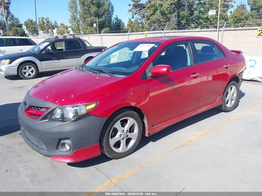 Vin: 2t1bu4ee4bc704607, lot: 46567377, toyota corolla s 20112