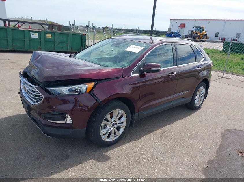 Vin: 2fmpk4k98lbb63425, lot: 46567455, ford edge titanium 20202