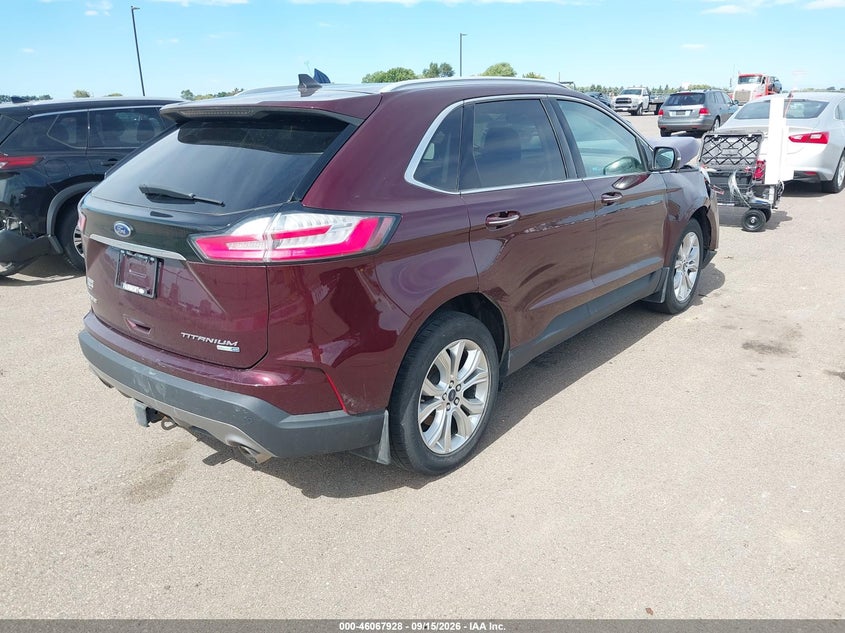 Vin: 2fmpk4k98lbb63425, lot: 46567455, ford edge titanium 20204