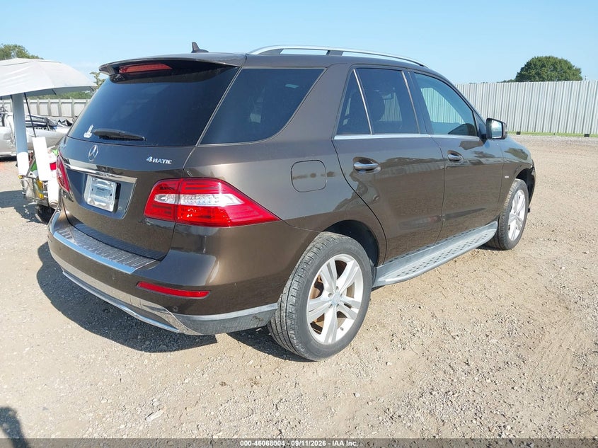 Vin: 4jgda5hb5ca035936, lot: 46567531, mercedes-benz ml 350 4matic 20124