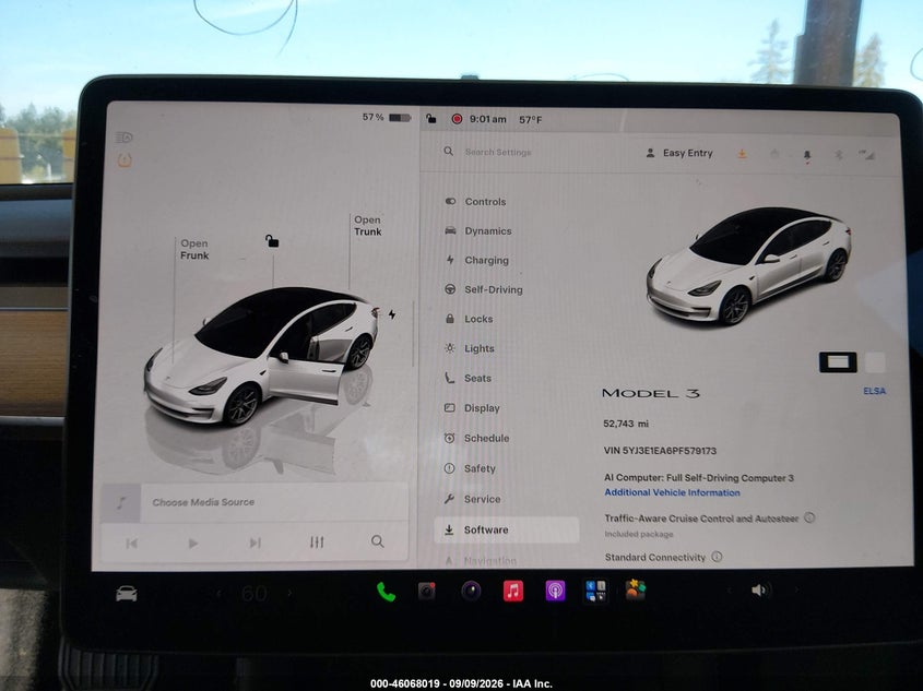 TESLA MODEL 3 2023 VIN 5YJ3E1EA6PF579173
