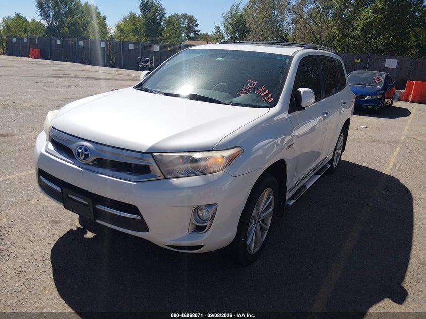 Vin: jtedc3eh6c2006771, lot: 46567598, toyota highlander hybrid limited v6 20122