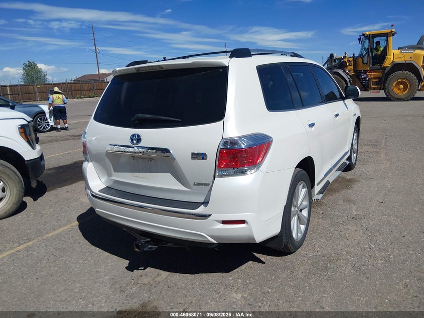 Vin: jtedc3eh6c2006771, lot: 46567598, toyota highlander hybrid limited v6 20124