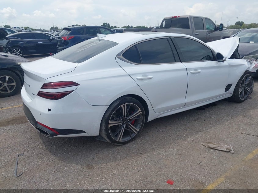 Vin: kmtg54se9ru137249, lot: 46567714, genesis g70 3.3t rwd sport advanced 20244