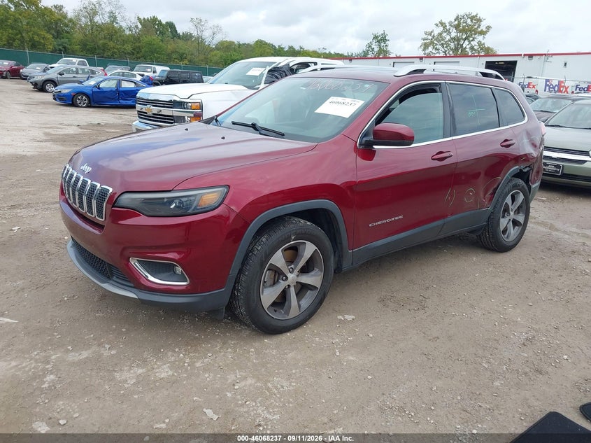 Vin: 1c4pjmdn2kd134139, lot: 46567764, jeep cherokee limited 4x4 20192