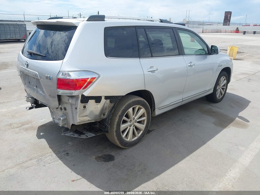 Vin: jtedc3eh6c2005510, lot: 46567786, toyota highlander hybrid limited v6 20124