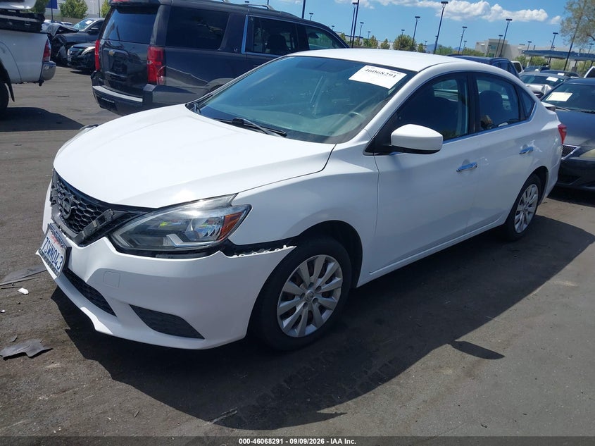 Vin: 3n1ab7ap7gy223688, lot: 46567818, nissan sentra s 20162