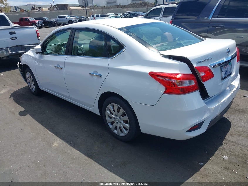 Vin: 3n1ab7ap7gy223688, lot: 46567818, nissan sentra s 20163