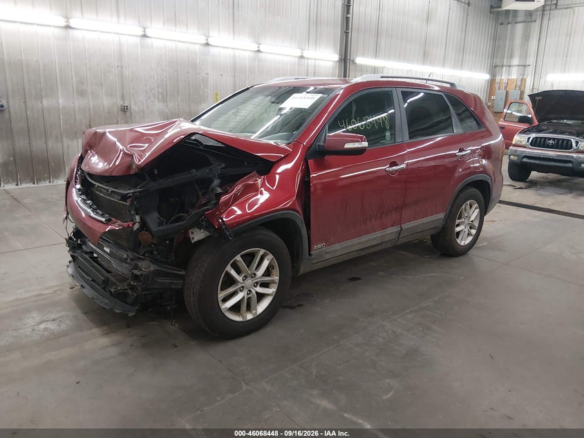 Vin: 5xyktda73eg482239, lot: 46567976, kia sorento lx v6 20142