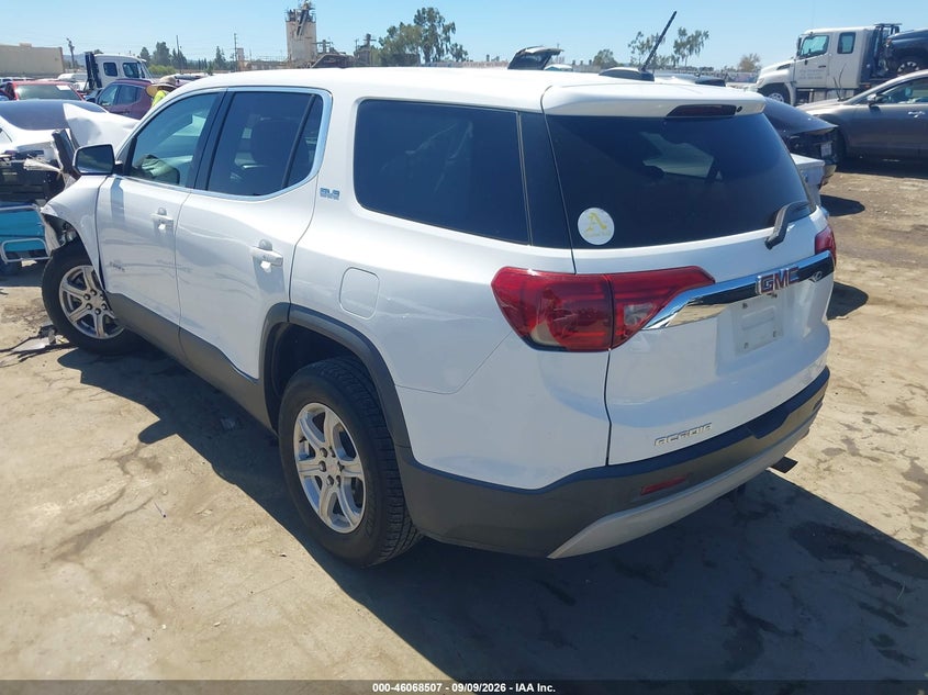 Vin: 1gkknkla2kz299147, lot: 46568034, gmc acadia sle-1 20193