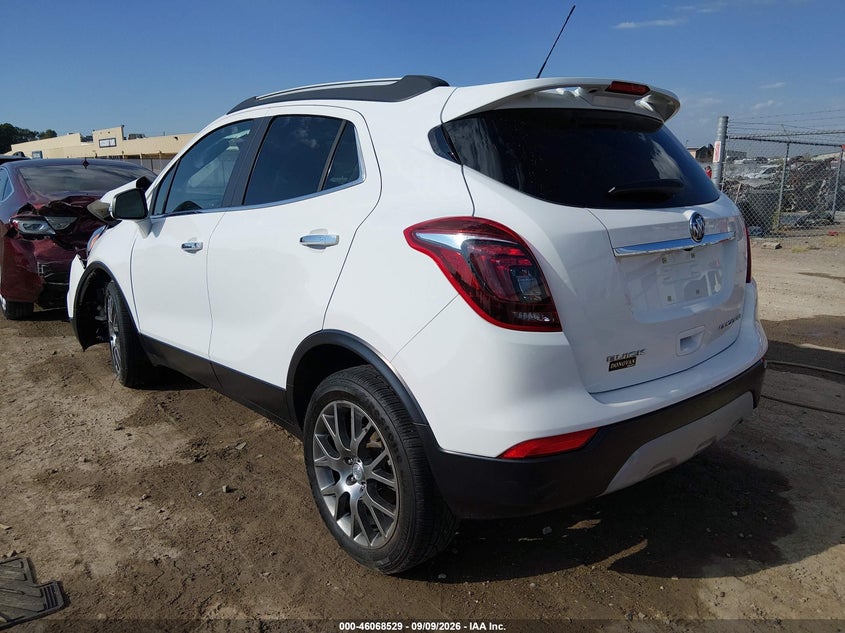 Vin: kl4cj1sm9hb176670, lot: 46568056, buick encore sport touring 20173