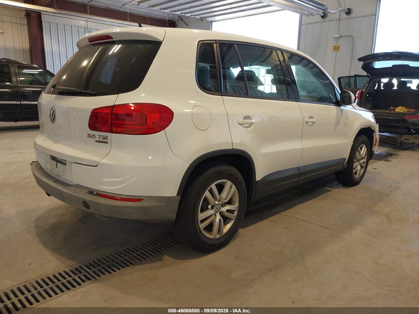 Vin: wvgbv3ax0dw090871, lot: 46568107, volkswagen tiguan s 20134