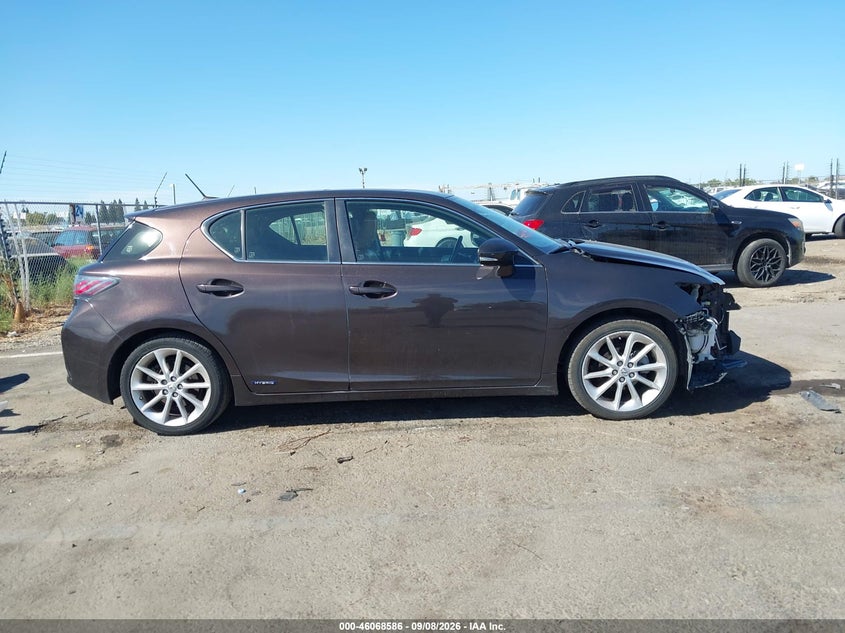 LEXUS CT 200H 2012 VIN JTHKD5BHXC2110607