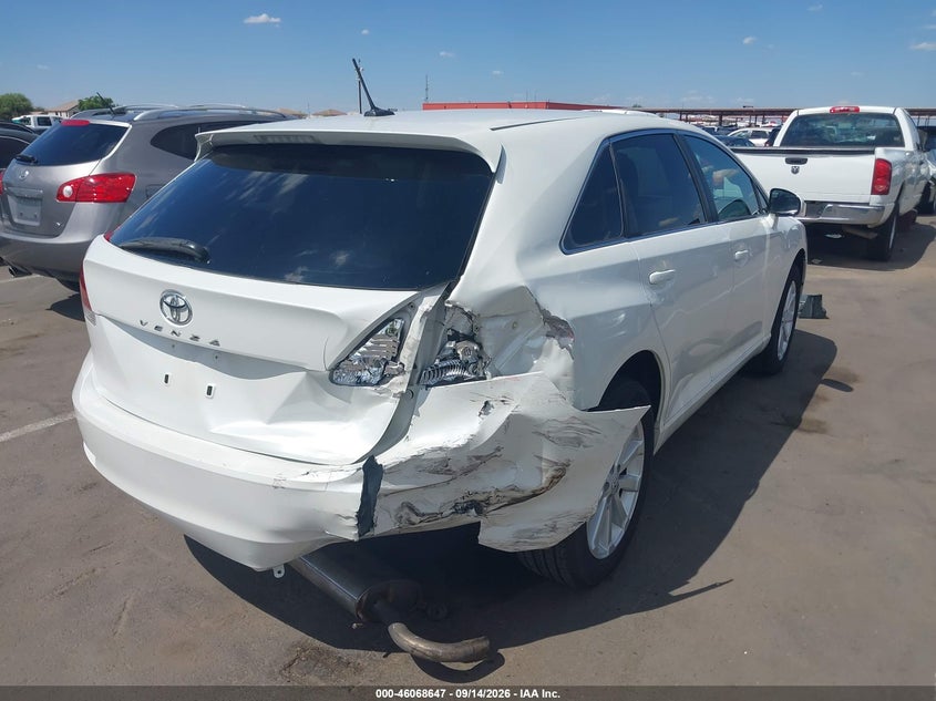 Vin: 4t3za3bb2bu046884, lot: 46568174, toyota venza 20114