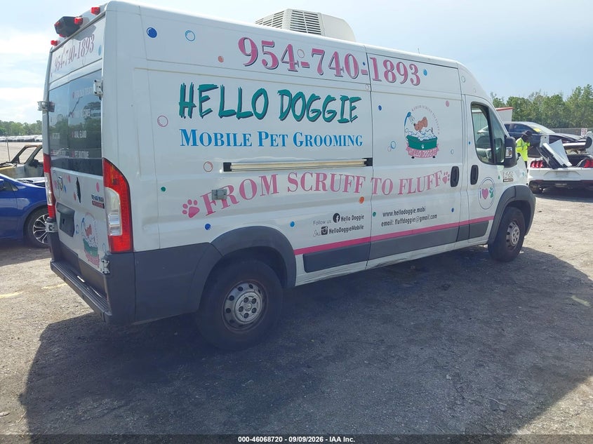 Vin: 3c6trvdg2he527264, lot: 46568247, ram promaster 2500 high roof 159 wb 20174