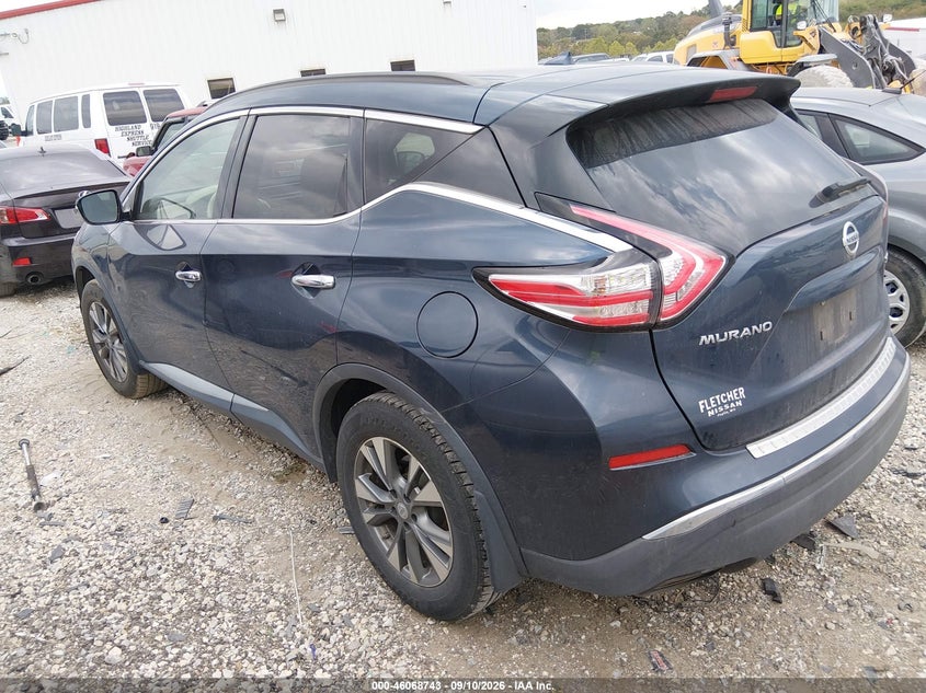 Vin: 5n1az2mgxfn217608, lot: 46568270, nissan murano sv 20153