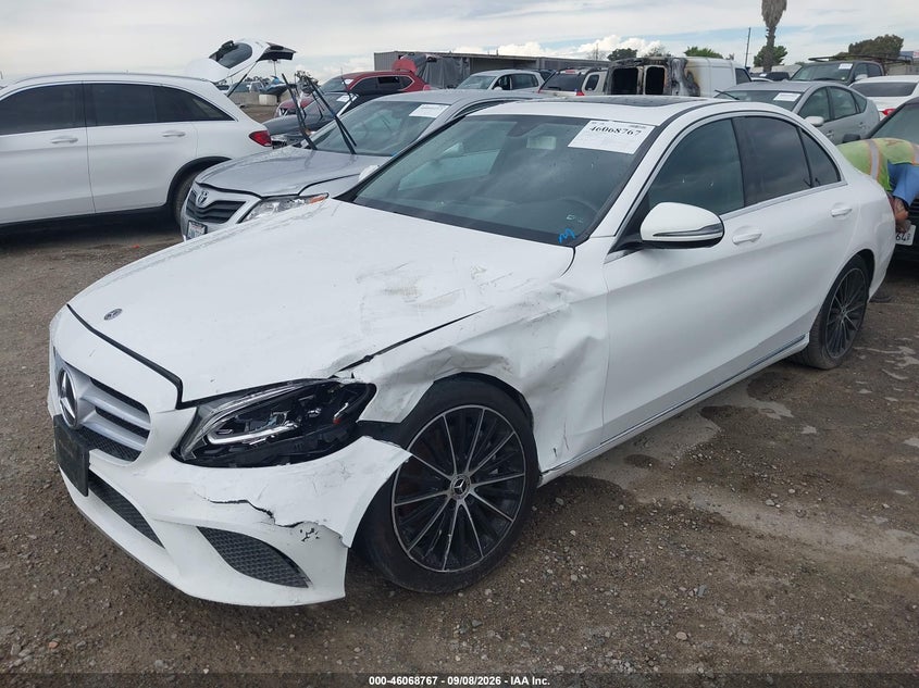 2019 Mercedes-Benz C 300, Left Front, IAAI, VIN 55SWF8DB8KU320723 — photo 2