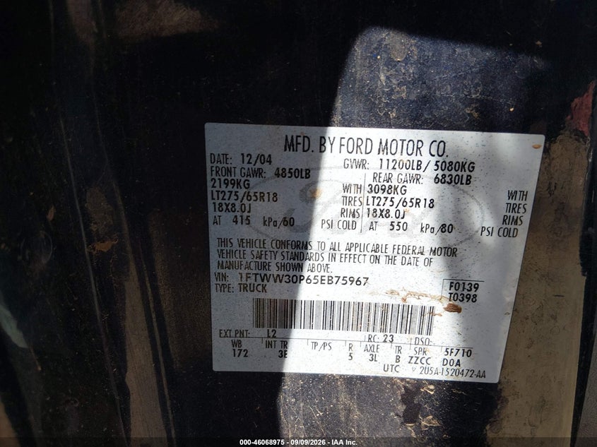 2005 FORD F-350 auction photo 8