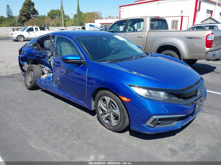 2020 Honda Civic Lx, Правий бік, IAAI, VIN 2HGFC2F63LH545040