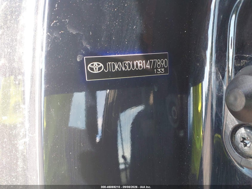 TOYOTA PRIUS 2011 VIN JTDKN3DU0B1477890