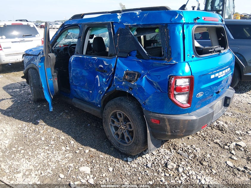 Vin: 3fmcr9b64nre08531, lot: 46568782, ford bronco sport big bend 20223
