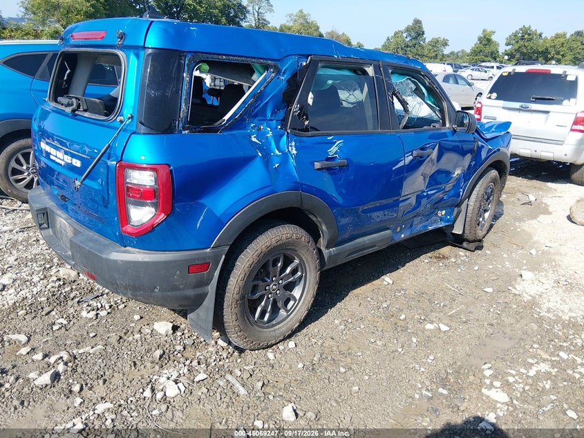 Vin: 3fmcr9b64nre08531, lot: 46568782, ford bronco sport big bend 20224