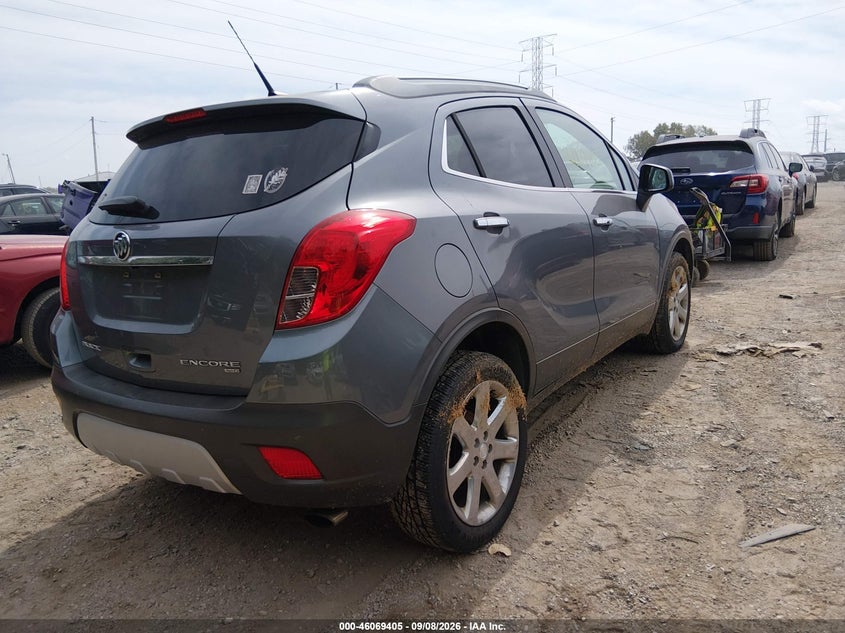 Vin: kl4cjgsb0db206442, lot: 46568940, buick encore leather 20134