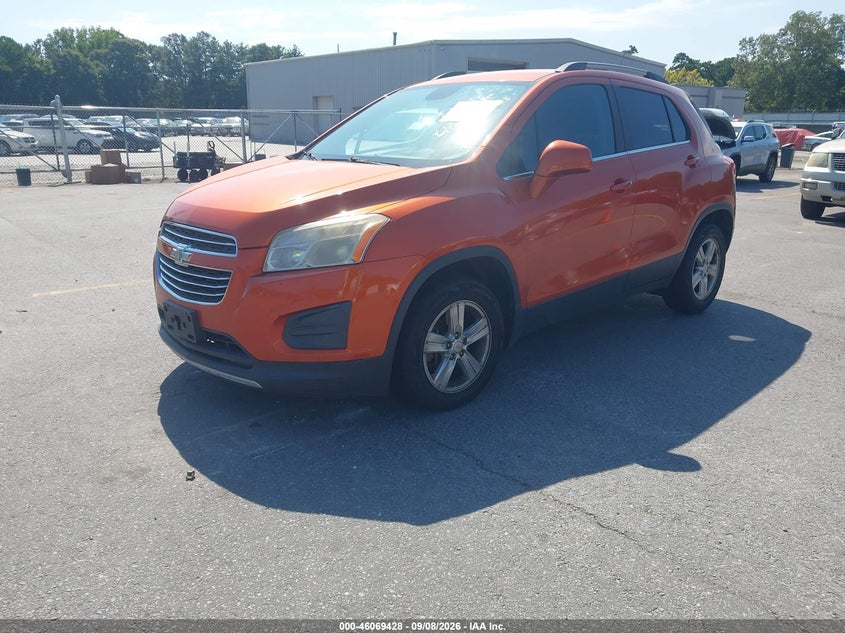 Vin: kl7cjlsb3fb240003, lot: 46568963, chevrolet trax lt 20152