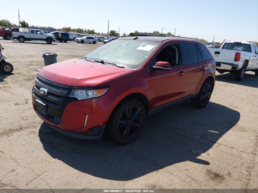 Vin: 2fmdk3jc6dbc57847, lot: 46569112, ford edge sel 20132