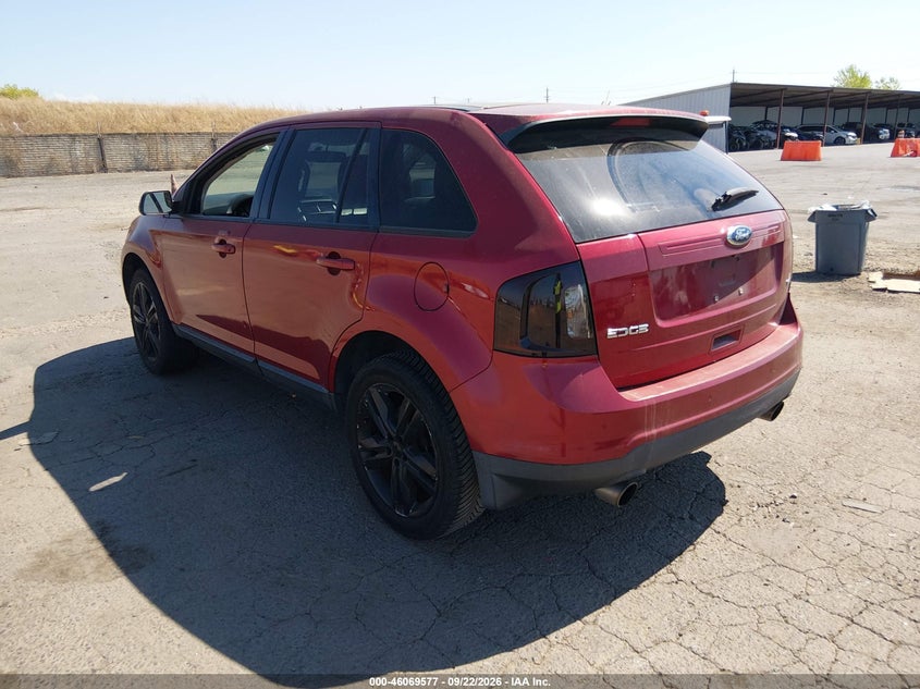 Vin: 2fmdk3jc6dbc57847, lot: 46569112, ford edge sel 20133