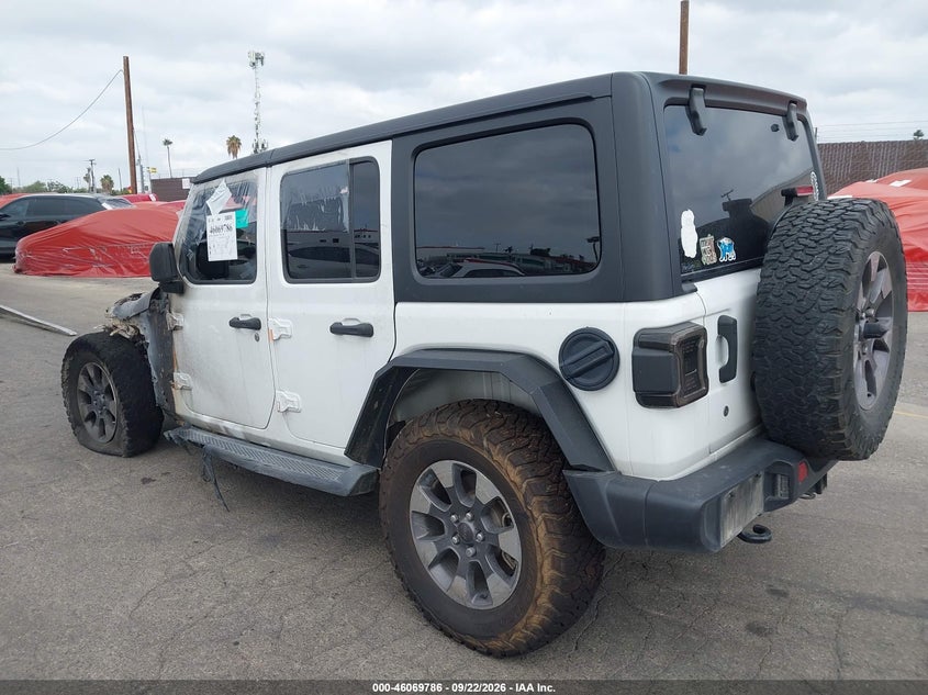 Vin: 1c4hjxen9jw213573, lot: 46569321, jeep wrangler unlimited sahara 4x4 20183