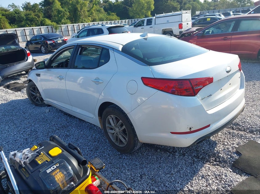 Vin: knagm4a71d5402976, lot: 46569530, kia optima lx 20133