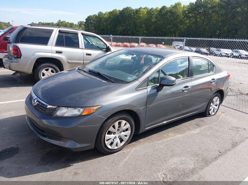 Vin: 2hgfb2f54ch596072, lot: 46569682, honda civic lx 20122