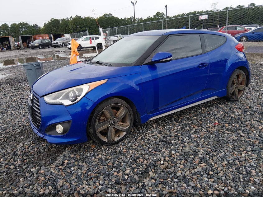 Vin: kmhtc6aexeu198082, lot: 46569690, hyundai veloster turbo w/black 20142