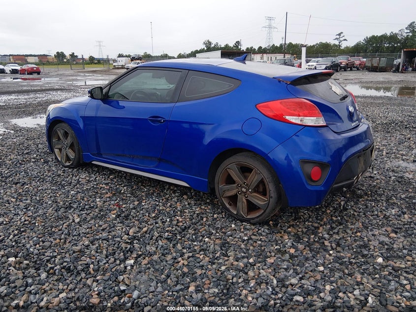 Vin: kmhtc6aexeu198082, lot: 46569690, hyundai veloster turbo w/black 20143