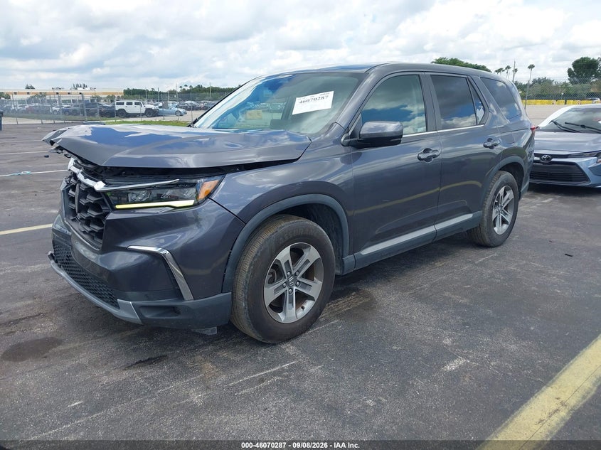Vin: 5fnyg2h49pb009227, lot: 46569822, honda pilot 2wd ex-l 8 passenger 20232