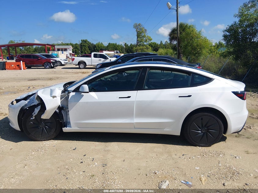 TESLA MODEL 3 2025 VIN 5YJ3E1EA2SF117122
