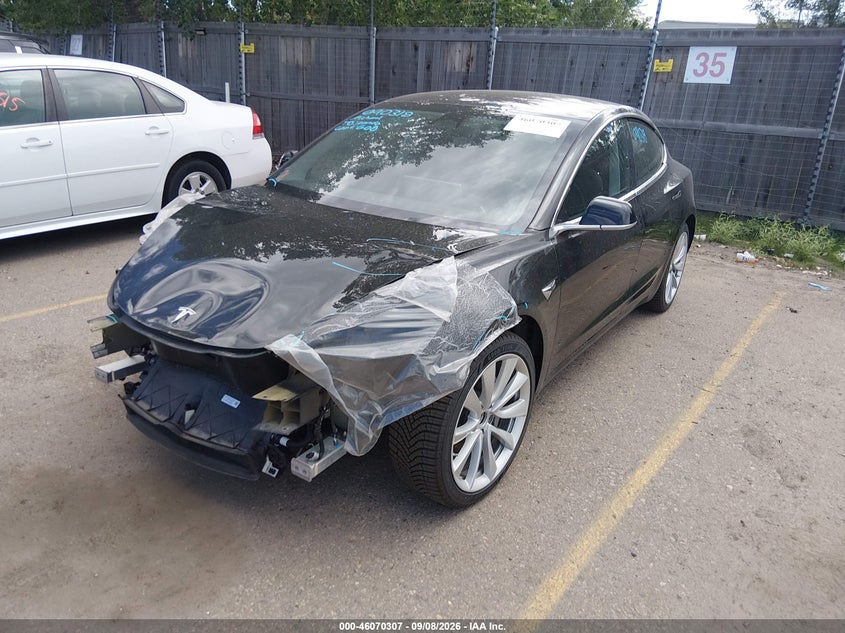 Vin: 5yj3e1eb4jf090318, lot: 46569842, tesla model 3 long range/performance 20182