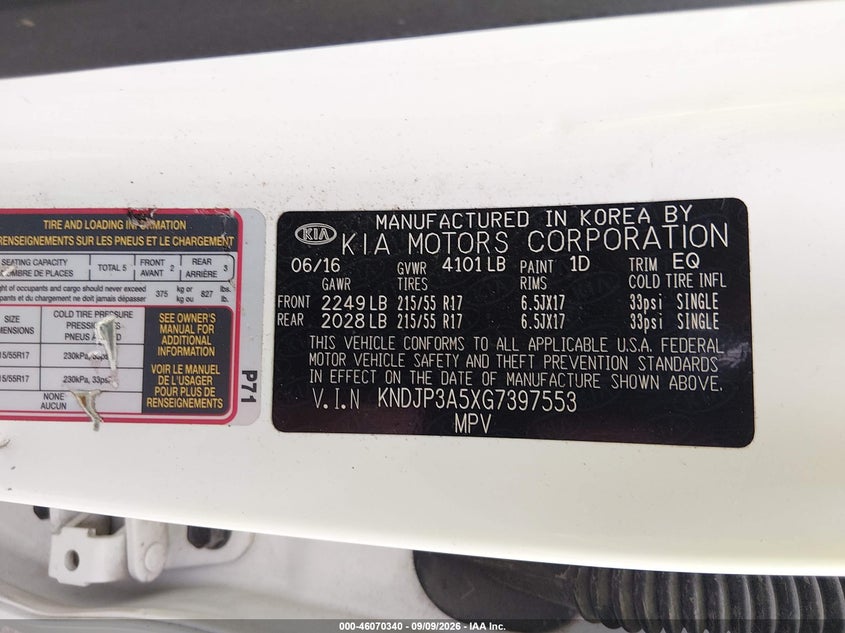 2016 KIA SOUL HATCHBACK 2.0L I-4 DI, DOHC, VVT, REGULAR , 164HP