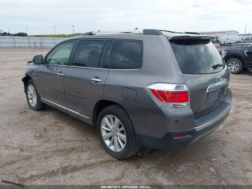 Vin: jtedc3eh7d2016310, lot: 46570046, toyota highlander hybrid limited v6 20133