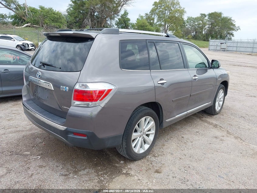 Vin: jtedc3eh7d2016310, lot: 46570046, toyota highlander hybrid limited v6 20134
